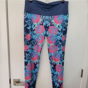 Om Shanti Clothing Navy Blue Cropped Leggings Size L